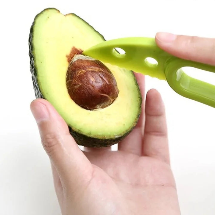 JJYY 3 in 1 Avocado Slicer Shea Corer Butter Fruit Peeler Cutter Pulp Separator Plastic Knife Kitchen Vegetable Tools
