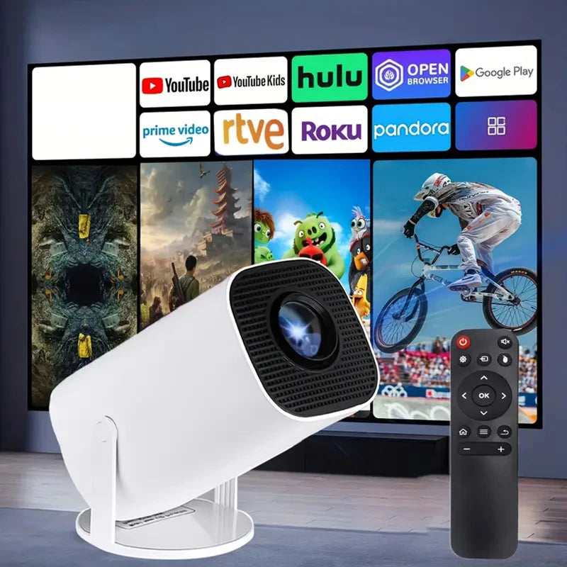 2024 4K Projector EU Android 11 Dual Wifi6 200 ANSI Allwinner H713 BT5.0 1080P 1280*720P Home Cinema Outdoor Portable Projetors