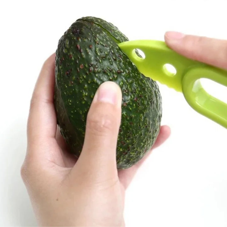 JJYY 3 in 1 Avocado Slicer Shea Corer Butter Fruit Peeler Cutter Pulp Separator Plastic Knife Kitchen Vegetable Tools