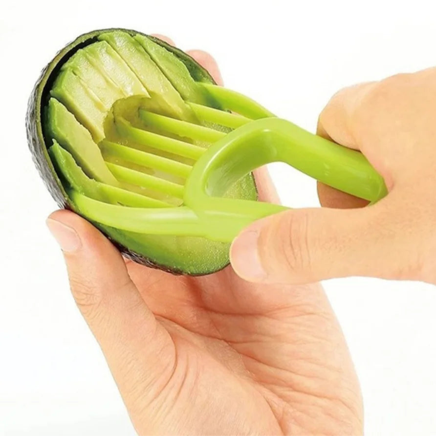 JJYY 3 in 1 Avocado Slicer Shea Corer Butter Fruit Peeler Cutter Pulp Separator Plastic Knife Kitchen Vegetable Tools